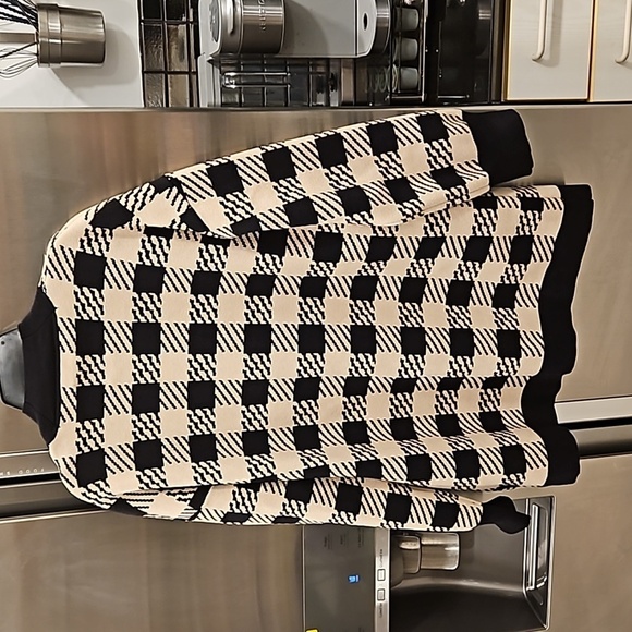 💕SANDRO💕 Jisou Oversized Checked Knitted Cardigan ~ Beige - Picture 13 of 16